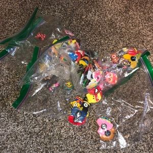 many different kinds of jibitz / charms for crocs